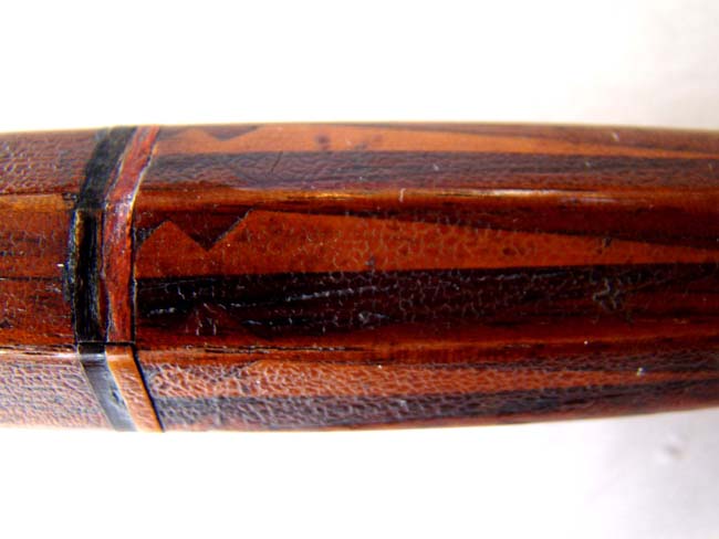 A fine mid 19th century carved and inlaid Sea Captain's cane with octagonal shaft — image 4